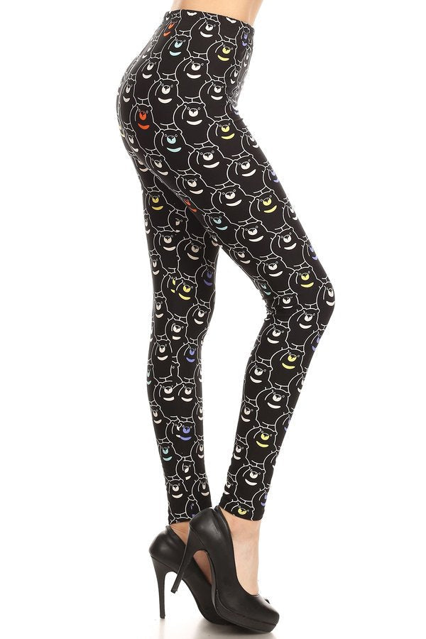 Bear ONE SIZE PRINT LEGGINGS FULL BUTTERY SOFT